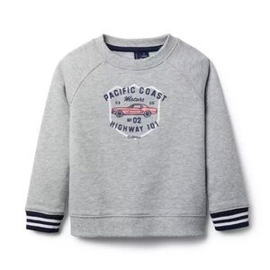 Janie & Jack Kids Gray Sweatshirt with Car Print